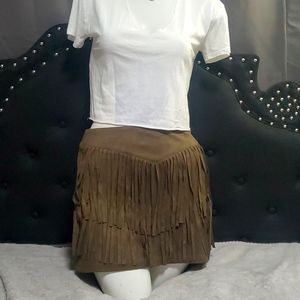 LA REINE re the queen FRINGE SKIRT
